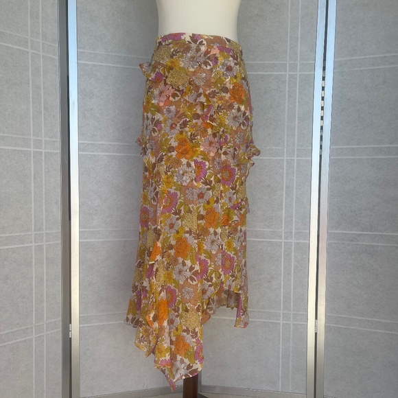 NWT Veronica Beard Pink/Orange Eleonora Skirt sz 2